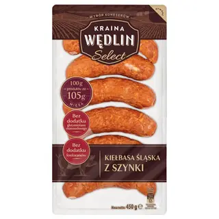 Kraina Wędlin Select Kiełbasa śląska z szynki 450 g