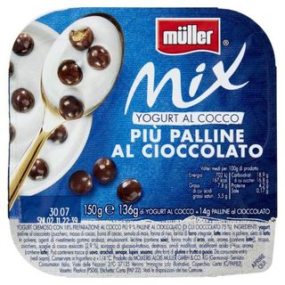 Müller Mix Yogurt Al Cocco Più Palline Al Cioccolato 150 G - 214239