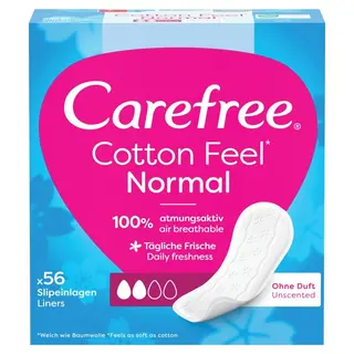 Carefree Cotton Feel Normal Wkładki higieniczne bezzapachowe 56 szt.