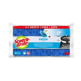 Estropajo Scotch-Brite® Fresh No Raya 2+1 Und (267816)