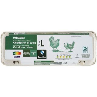 Huevo Criandas En Suelo L Galicia Eroski, Cartón 1 Docena (20063301)