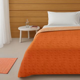 Trapuntino 1 piazza e mezza double face - arancione chiaro scuro