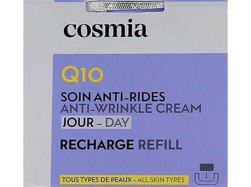 CREME DE ROSTO ANTIRRUGAS COSMIA RECARGA Q10 DIA 50ML