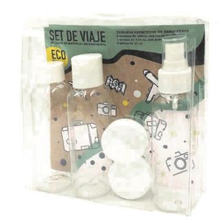 Set Neceser con Botes Rellenables - Shausa - 15,5 x 4 x 16,5 cm 8411973549199