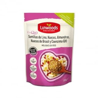 Semillas De Lino Con Nueces, Almendras Y Coenzimas Q10  Molidas Linwoods Sin Gluten 200 G.
