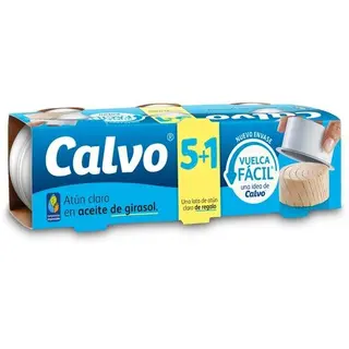 Atún Claro Calvo En Aceite De Girasol Vuelca Fácil 5+1X52 G