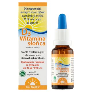 Dr. Jacob's Suplement diety witamina słońca D₃ 20 ml