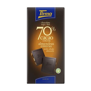 Tirma tableta de chocolate negro y almendra 70% 125 g