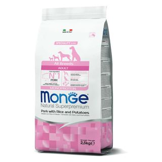 Monge natural superpremium adult all breeds con maiale 2.5kg
