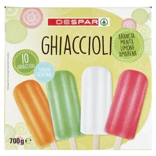 Despar Ghiaccioli Arancia, Menta, Limone, Amarena 10 X 70 G