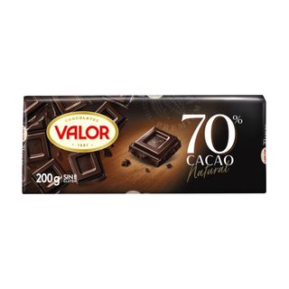 Chocolate Valor 70% Cacao Natural 200 Grs