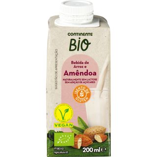 Bebida Vegetal de Amêndoa Continente Bio (emb. 200 ml)