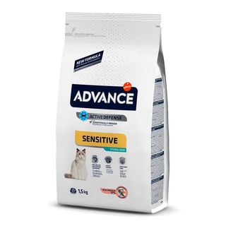 Advance Sensitive Sterilized Salmón Y Cebada Pienso Para Gatos 1.5Kg