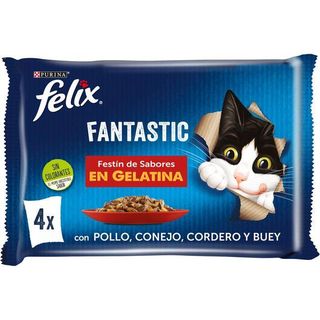 Festín De Carnes Para Gato Félix Fantastic, Pack 4X85 Gr. (24778540)