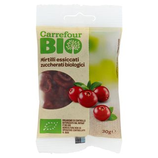Carrefour Bio Mirtilli essiccati zuccherati biologici 30 g