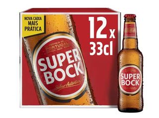 CERVEJA BRANCA SUPER BOCK CAIXA 12X0.33L