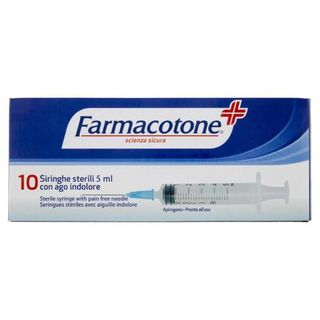 Farmacotone Siringhe Sterili 5 Ml Con Ago Indolore 10 Pz - 133220