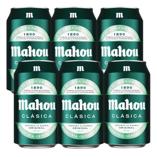 Pack 6x Mahou Clásica Cerveza Lata 330ml