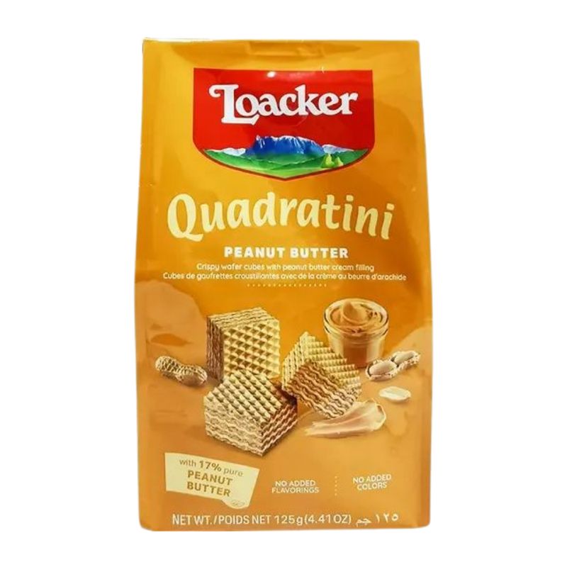 Loacker Quadratini de Manteiga de Amendoim 125g