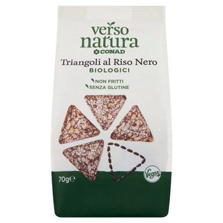 CONAD VERSO NATURA Triangoli al Riso Nero Biologici 70 g - 8003170080690