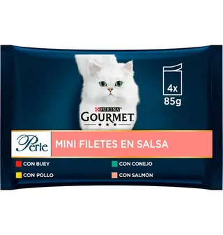 Comida Gato Gourmet Perle Buey 4 Uds. X 85 Gr