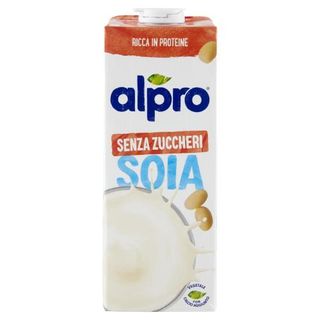 alpro Senza Zuccheri, Bevanda alla Soia 100% vegetale con vitamine B2, B12 e D 1 Litro
