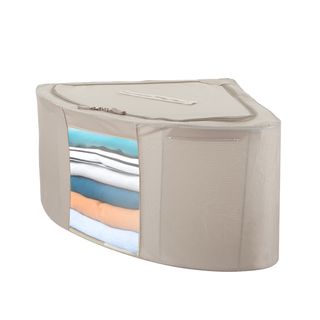 Scatola armadio angolare 63x28x48 cm doppia cerniera - tortora