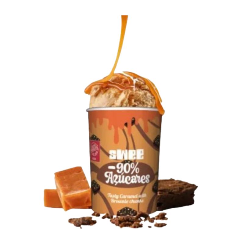 Swee Gelado Vegan -90% Açúcares Caramelo com Brownie 500ml