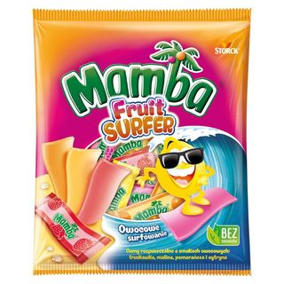 Mamba Fruit Surfer Gumy rozpuszczalne o smakach owocowych (13 szt.) 140 g