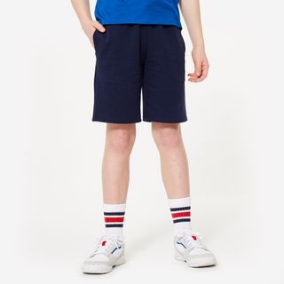 Pantalón Corto Múltiples Deportes Niños Unisex Azul Marino Algodón.151 160cm12 13A Azul