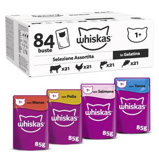 Whiskas cat busta multipack 84x85g mix carne e pesce