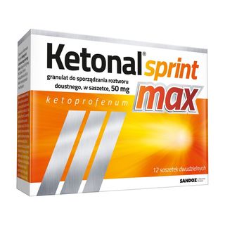 Ketonal Sprint Max, 50 mg, granulat do sporządzania roztworu