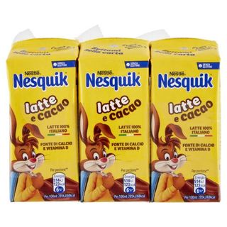 Nesquik Pronto Da Bere Bevanda A Base Di Latte E Cacao Solubile 3 Brick Da 180 Ml - 119461