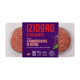 Izidoro Hambúrgueres Carne Bovino 4un