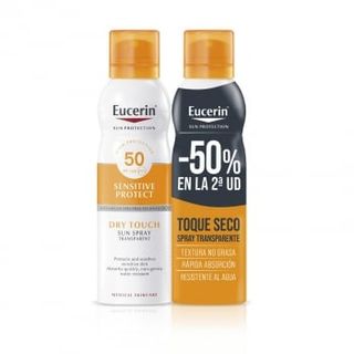 Spray Solar Transparente Fps 50+ Eucerin Pack De 2 Unidades De 200 Ml.