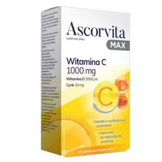 Ascorvita MAX, tabletki powlekane, 30 szt.