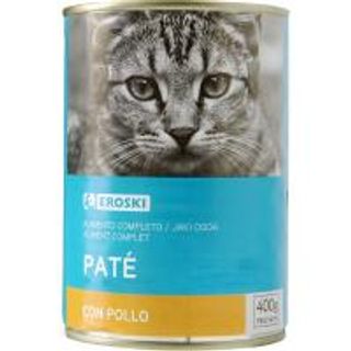 Paté Con Pollo Para Gato Eroski, Tarrina 400 G (16845554)