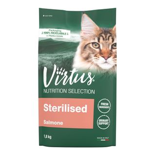 Virtus cat nutrition selection sterilised salmone 1.8kg