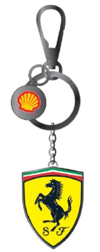 METAL SHIELD KEYRING SILVER ONE SIZE