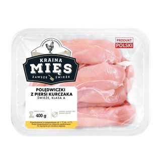 Kraina Mięs Polędwiczki z piersi kurczaka świeże klasa A 400 g