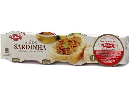 PATÊ SARDINHA FIDES 4 X 22 G
