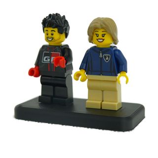 Podstawka pod 2 figurki Lego - ekspozytor - NA PREZENT DLA FANA - Klockobus