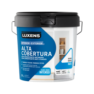 Tinta interior parede anti mofo luxens branco mate 4L