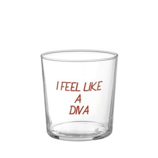 Bicchiere in vetro 360 ml - scritta Diva