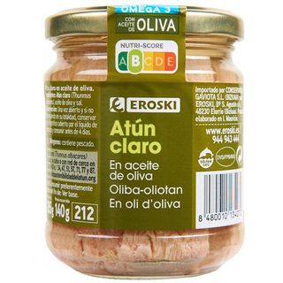 Atún Claro En Aceite Frasco Eroski 185G (12236402)