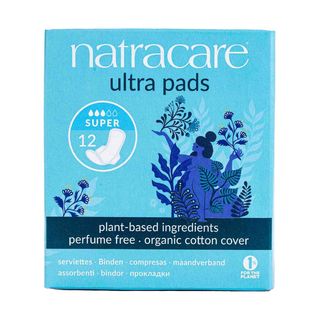 Compresa plegada súper con alas 12uds Natracare