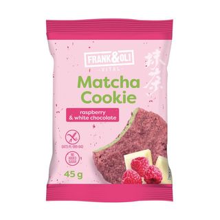Frank&Oli Ciastka matcha z maliną i białą czekoladą 45 g