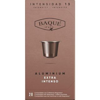 Café Extra Intenso Compatible Nespresso Baqué, Caja 20 Uds. (25945395)