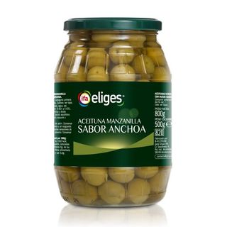 IFA ELIGES Aceituna Sabor Anchoa Frasco, 500G