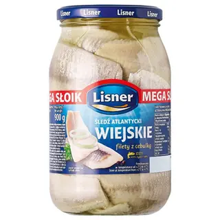 Lisner Filety śledziowe wiejskie łagodnie marynowane z cebulką 900 g